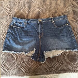 Torrid cut off denim shorts - size 26 / raw edge